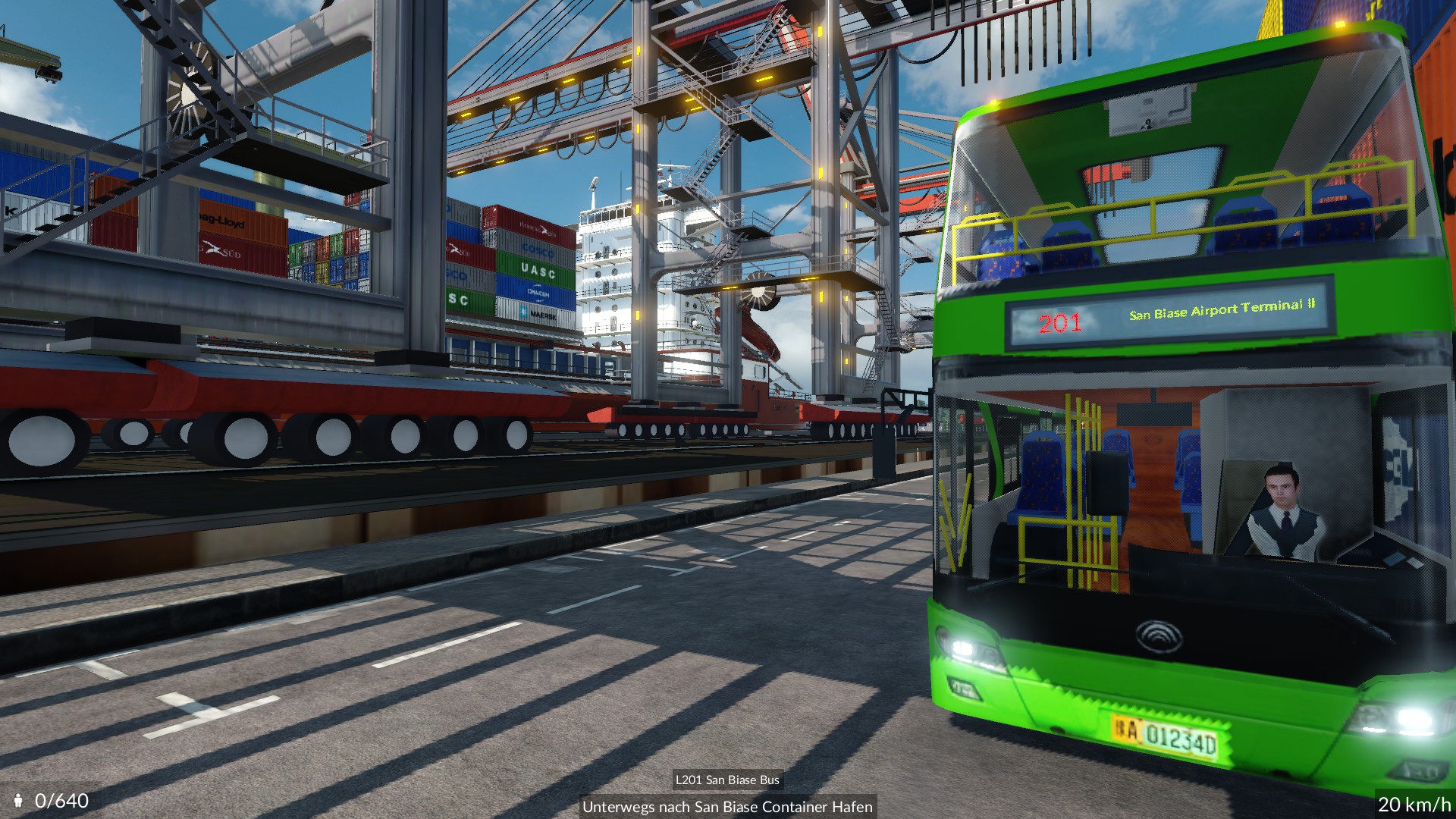 Buslinie durch den Container Hafen 2