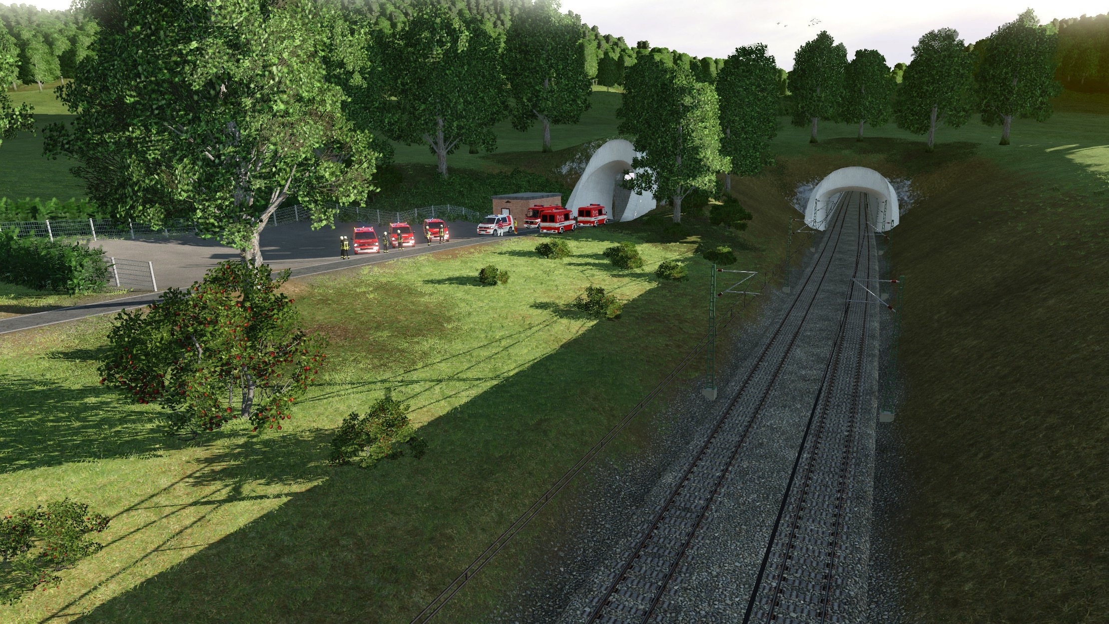 Einsatzübung am Rettungstunnel