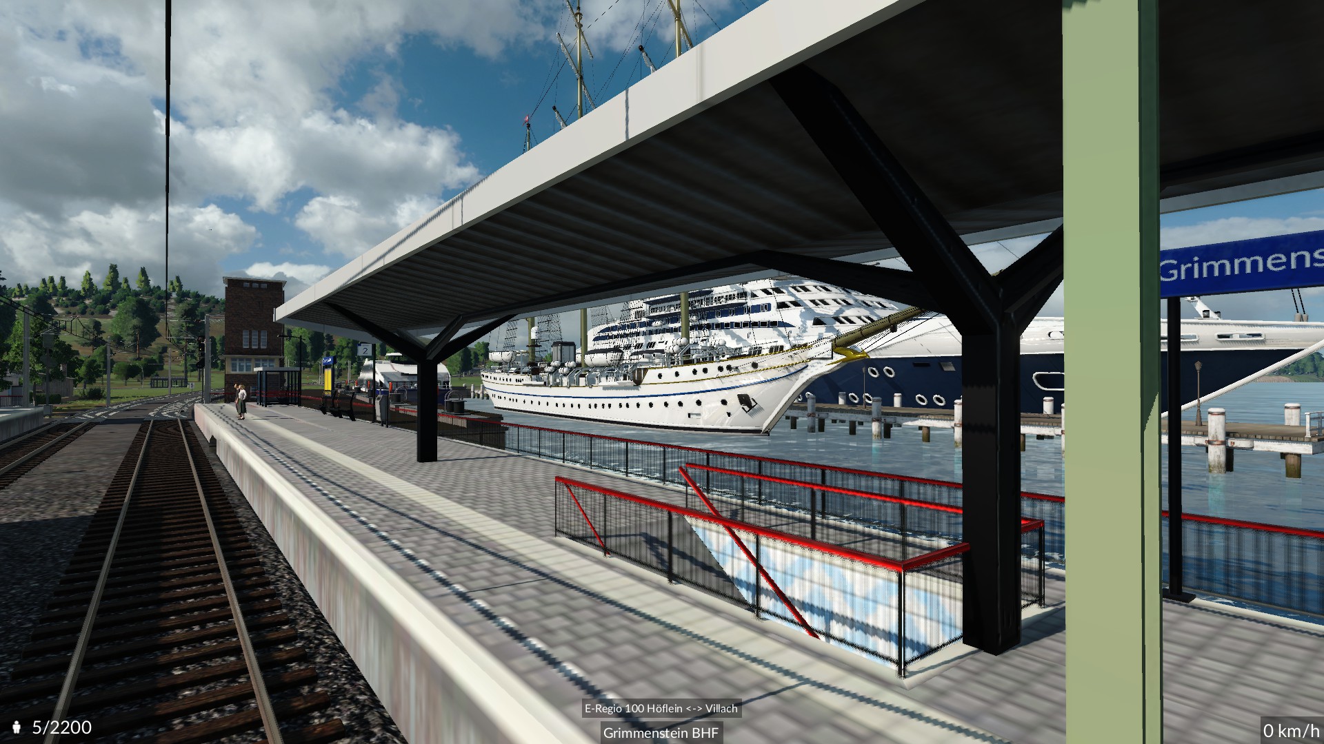 Bahnhof neben Hafen