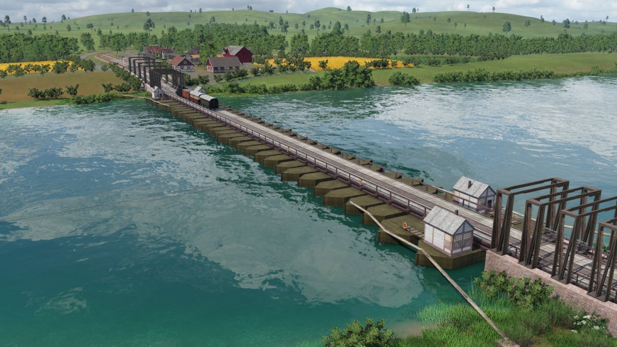 Die Schiffsbrücke von Furth