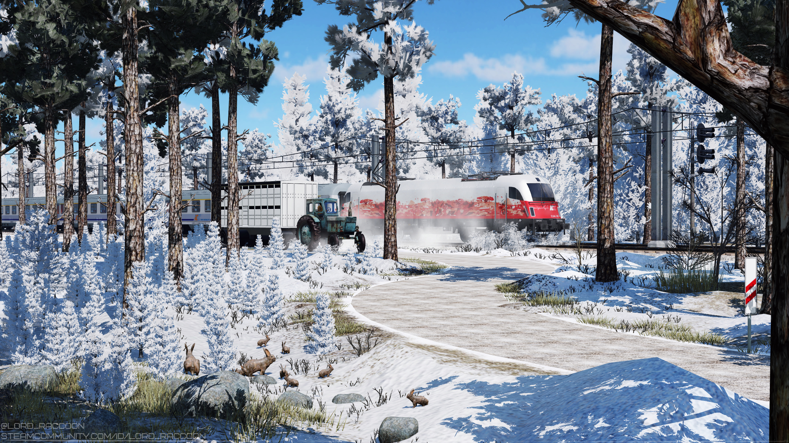 [TpF1] ES64U4 running on its best speed to deliver passengers home before the Christmas!