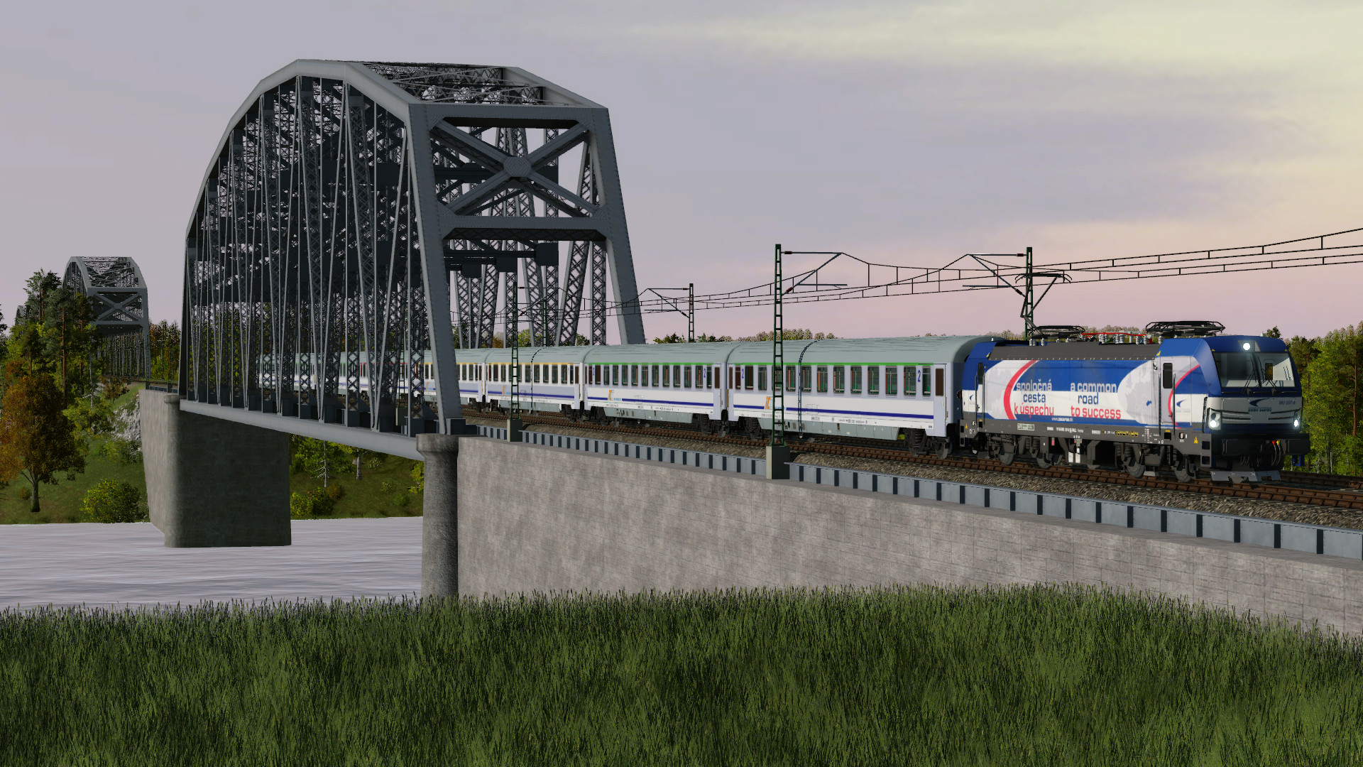 ein Eurocity auf der großen Oderbrücke