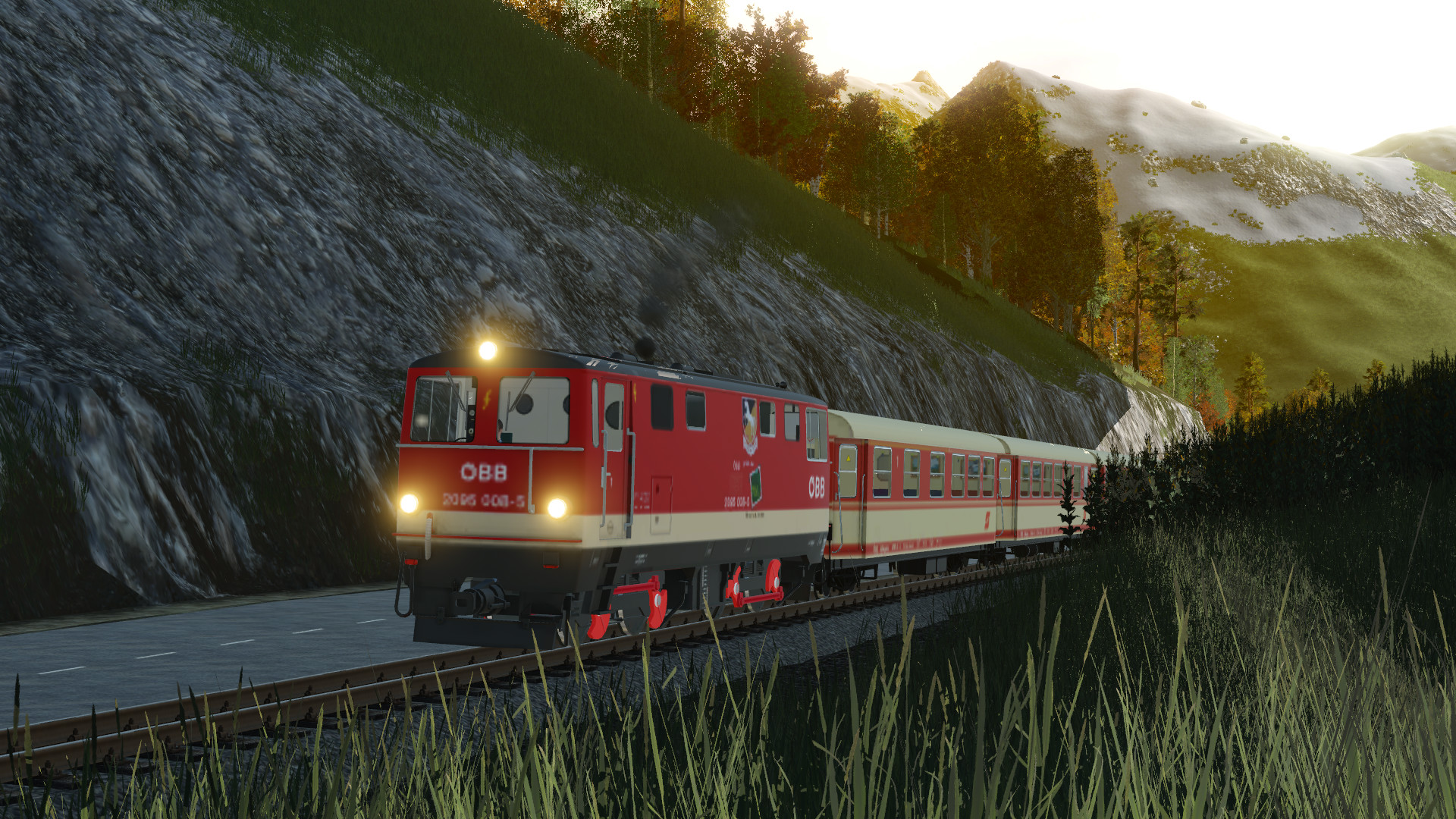 2095 mit Personenzug