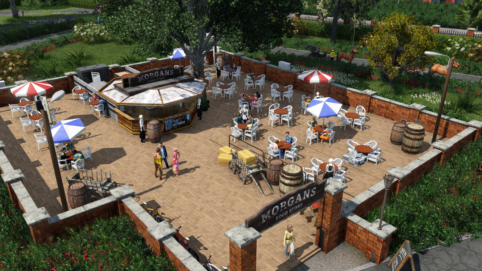 Western themed café in the city park. // Westliches Themencafé im Stadtpark