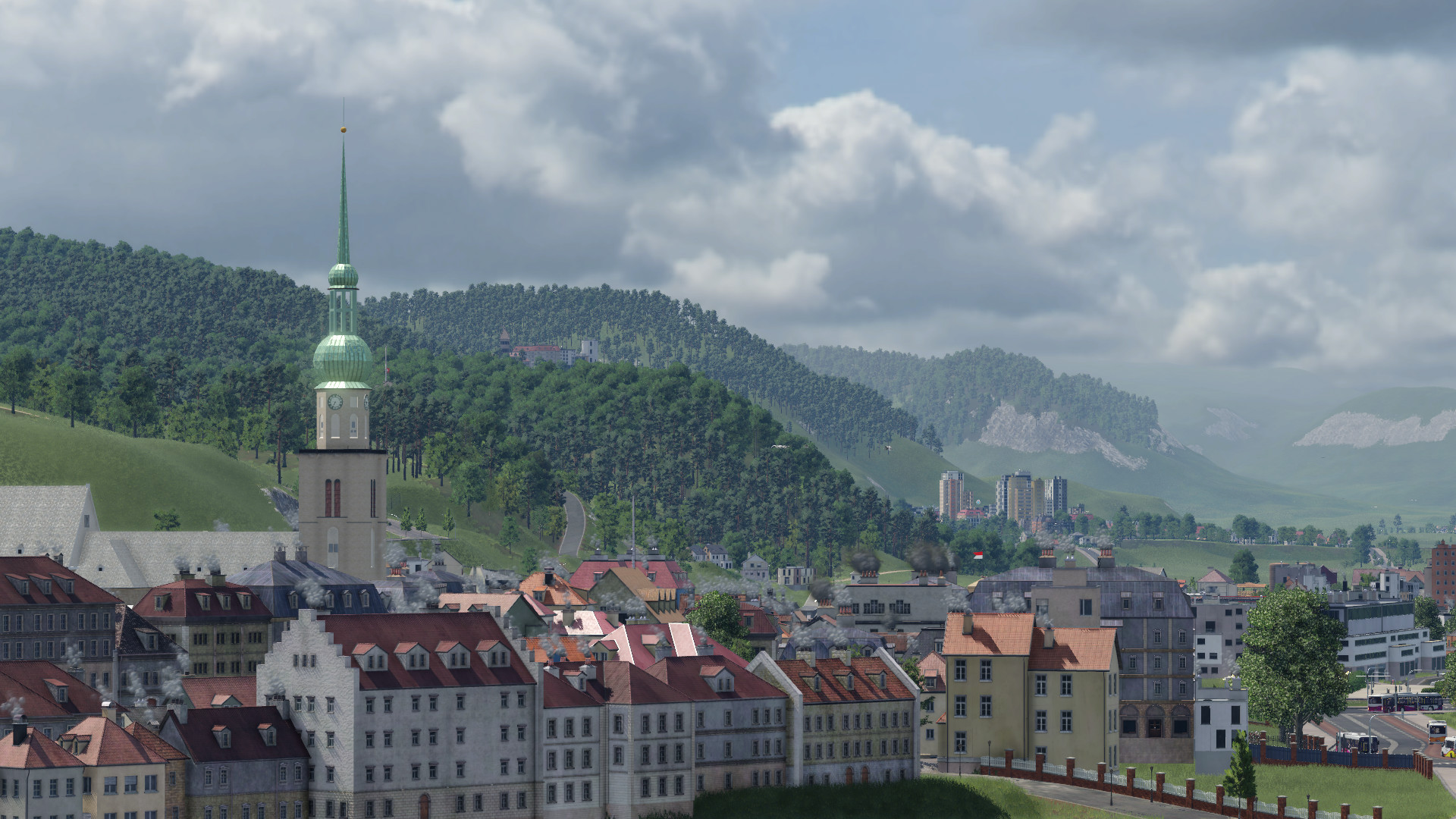 Von Nord Westen ¨über die Altstadt. In der ferne sieht man noch die Marienburg von Wikon