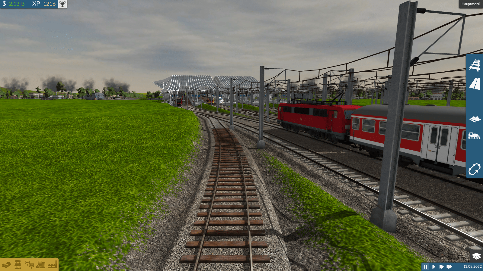 Einfahrt am Hauptbahnhof