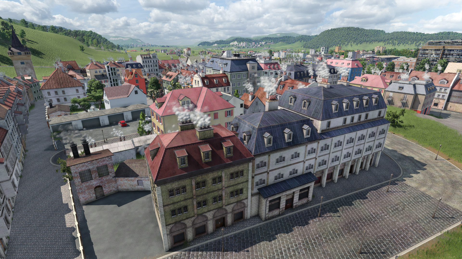 Es naht der Thut Platz und das Rathaus.
