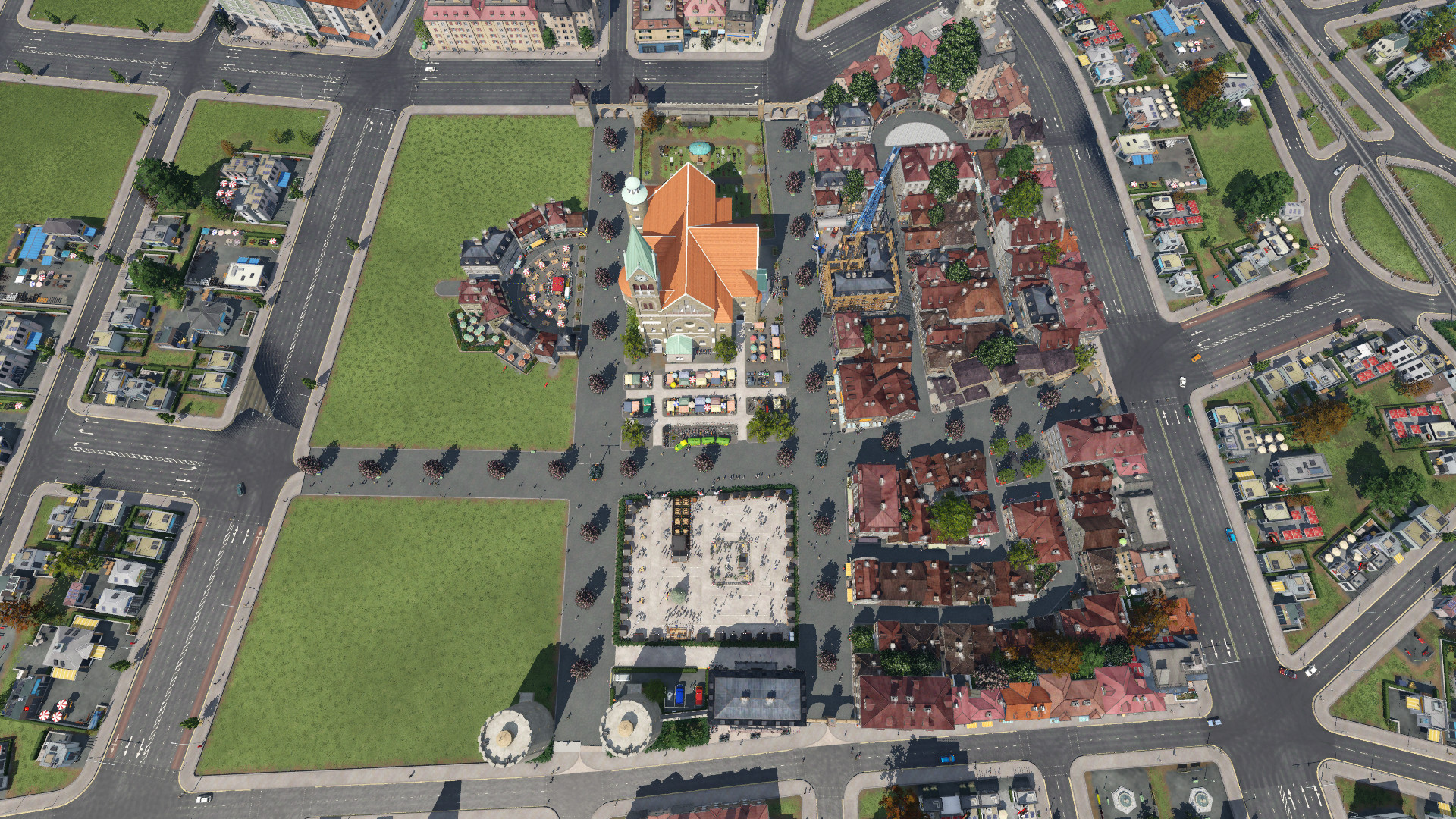 General view of the old city centre (WiP). // Gesamtansicht des alten Stadtzentrums (WiP).
