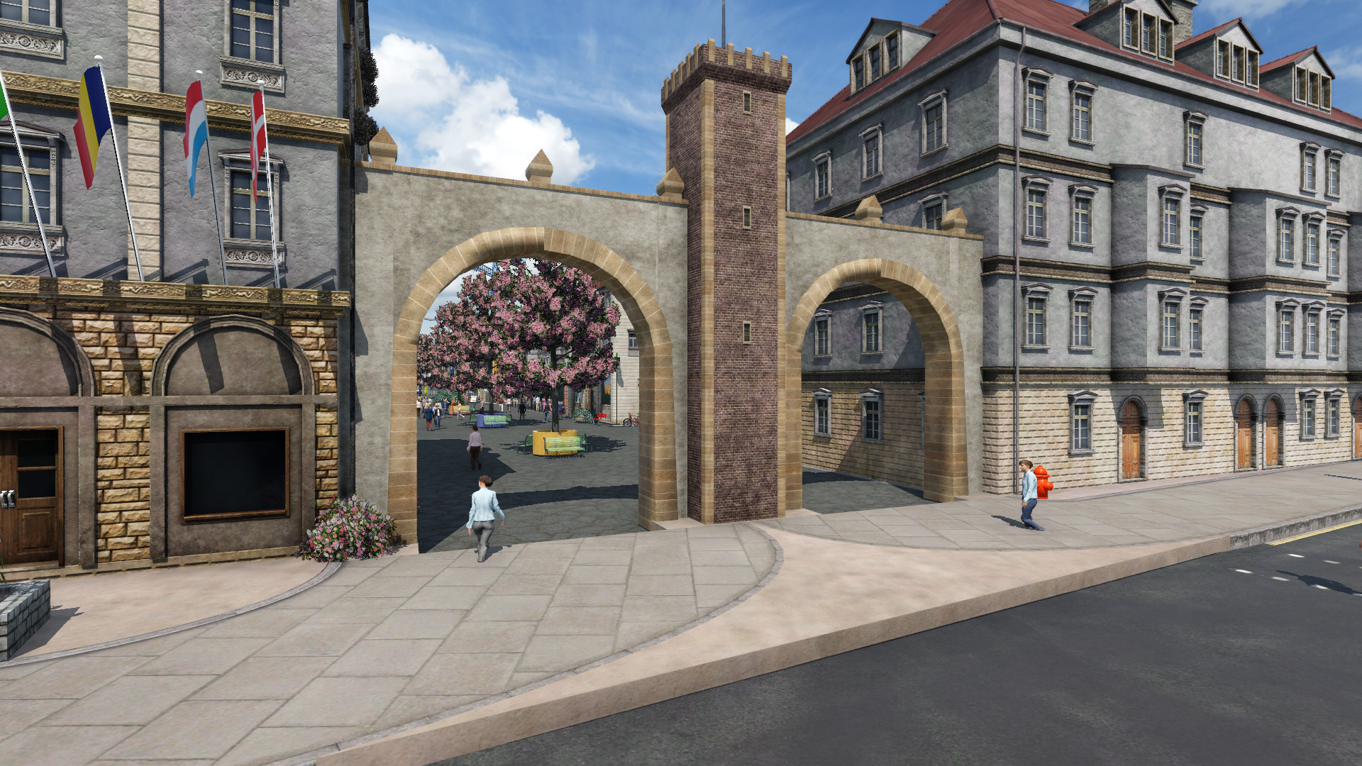North city wall entrance. // Eingang zur Nordstadtmauer.