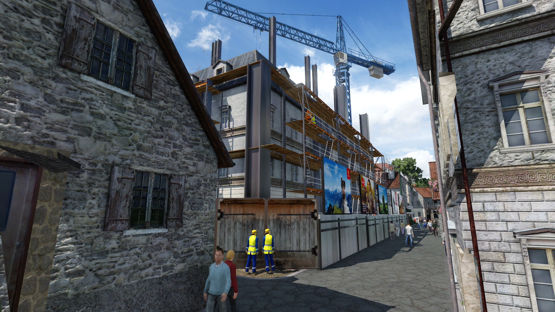 Building renovation in the Old City Centre. // Gebäudesanierung in der Altstadt.