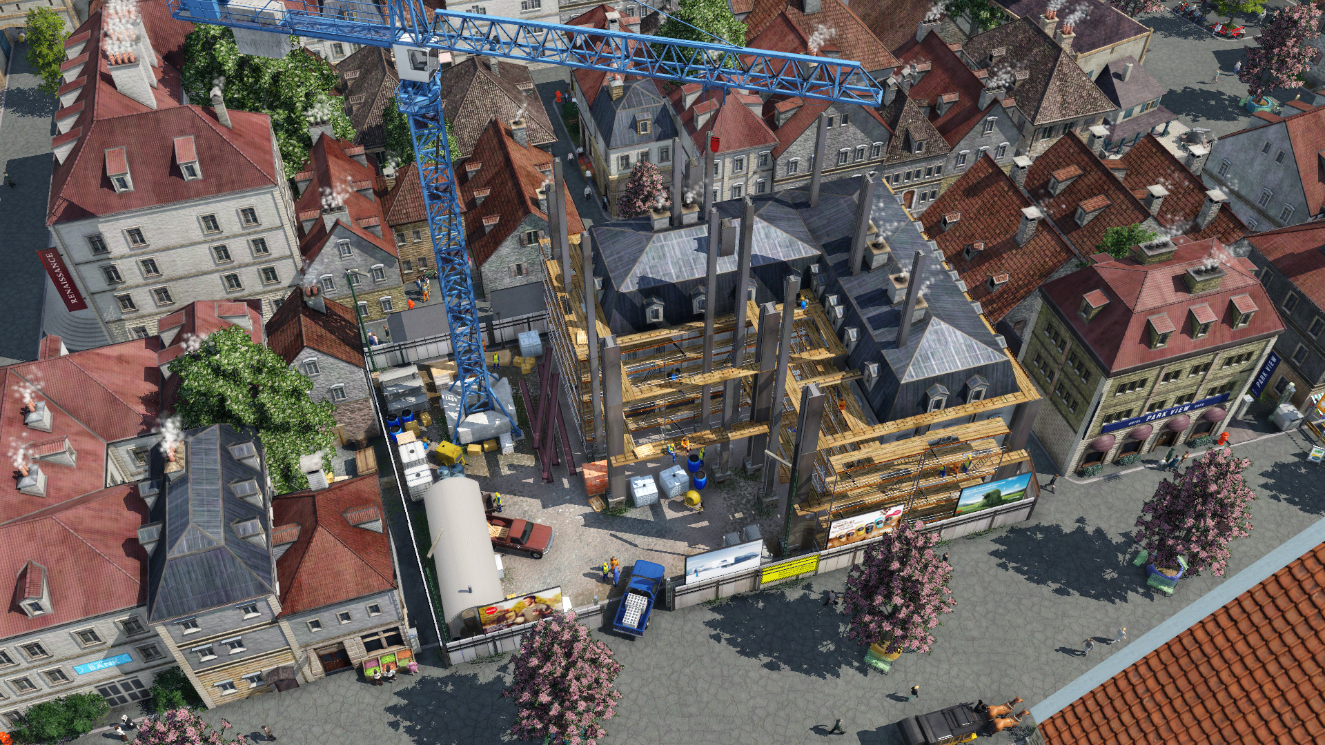 Building renovation in the Old City Centre. // Gebäudesanierung in der Altstadt.