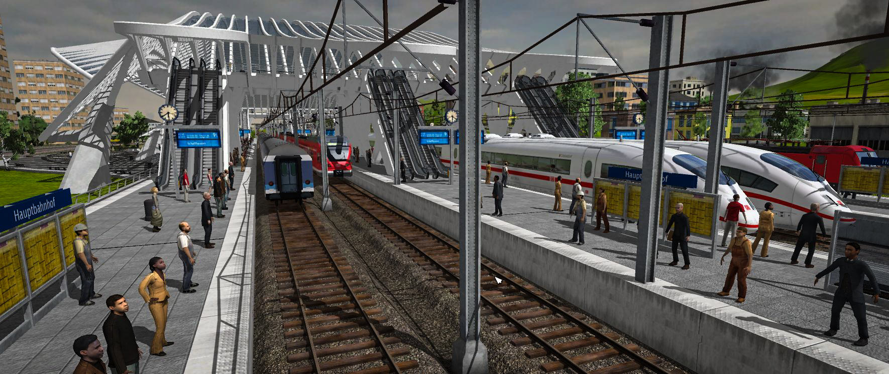 Blick von Bahnsteig 1