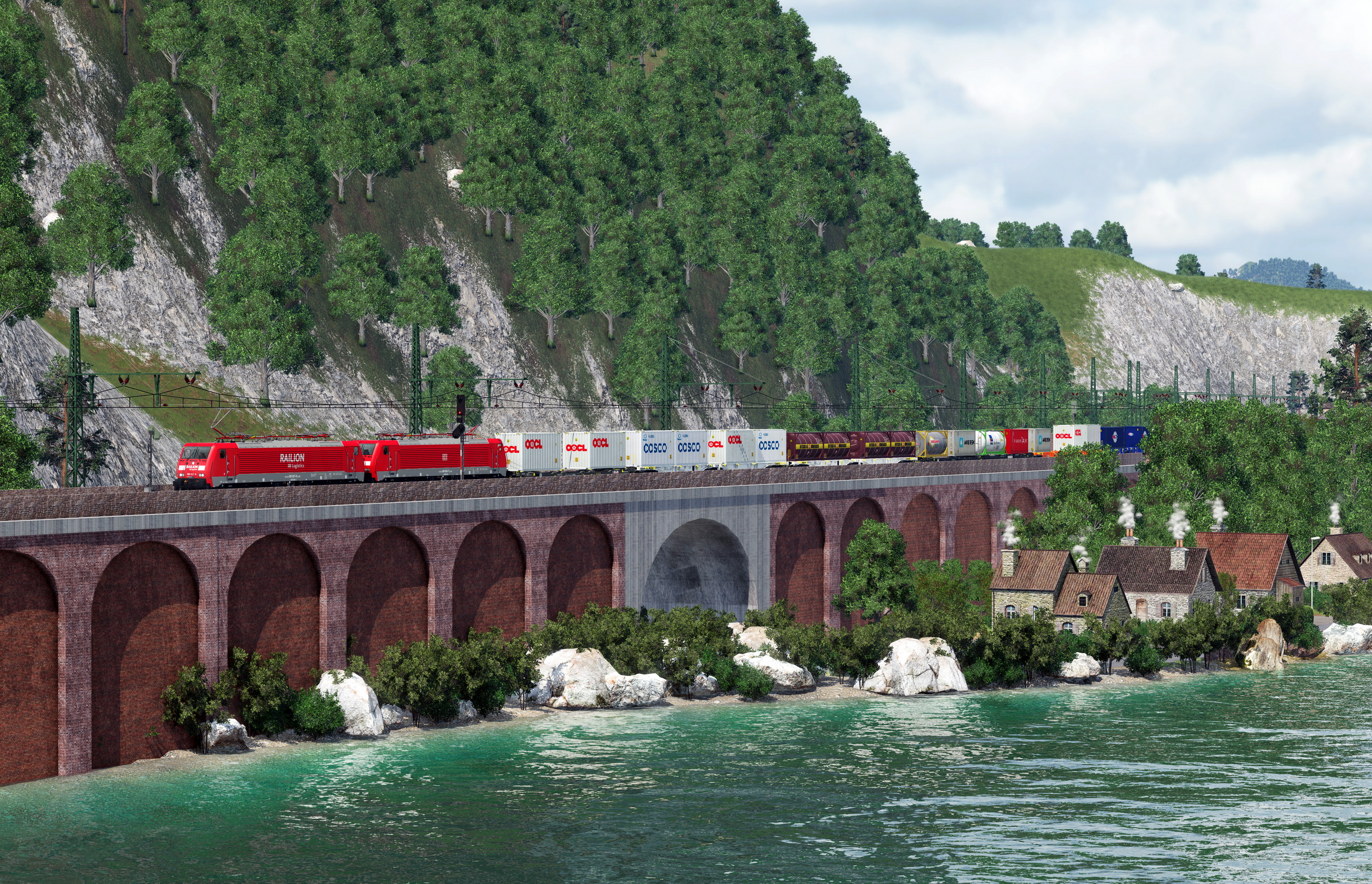BR 189 dem Fluss entlang