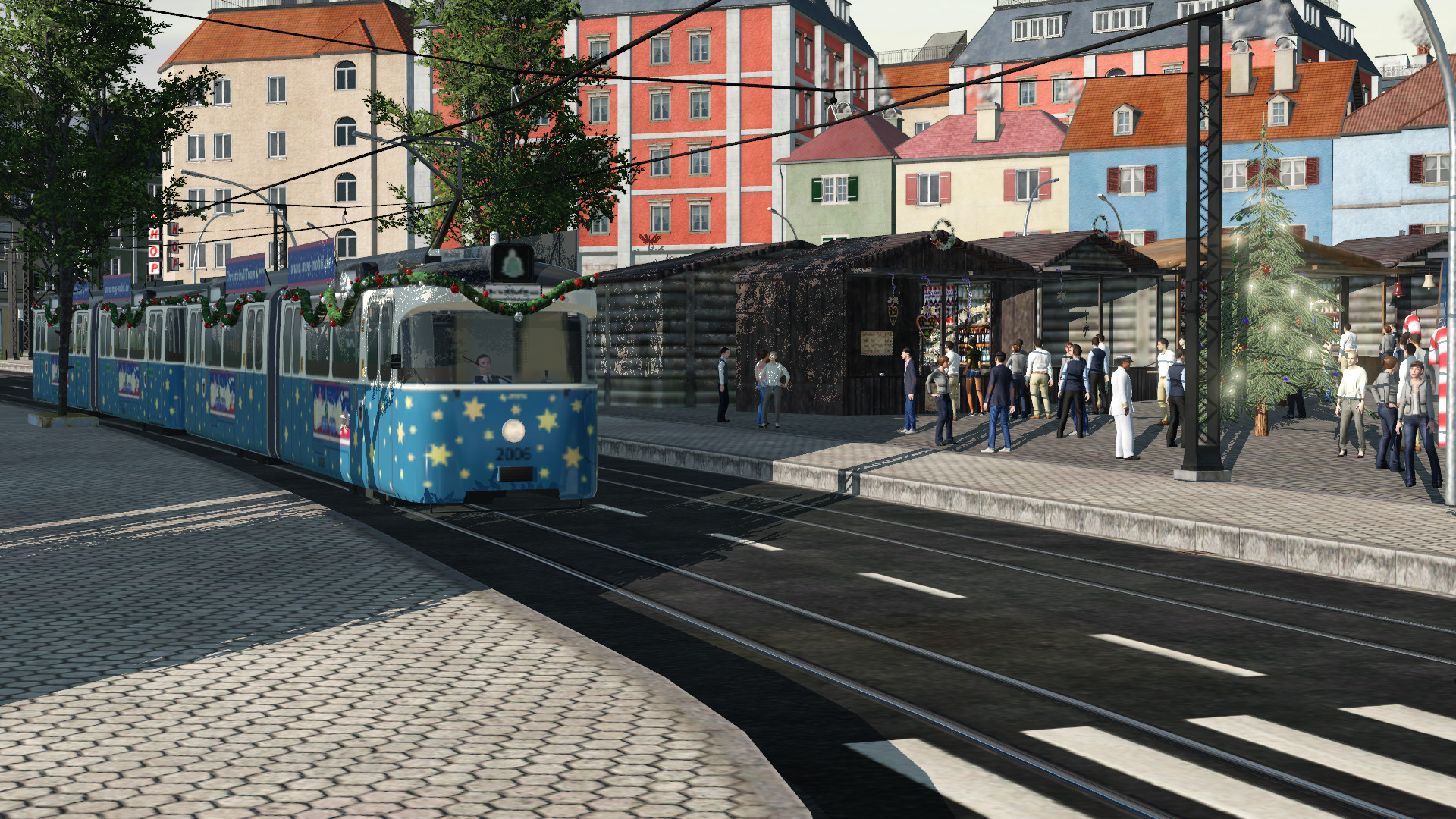 Christkindltram am Weihnachtsmarkt