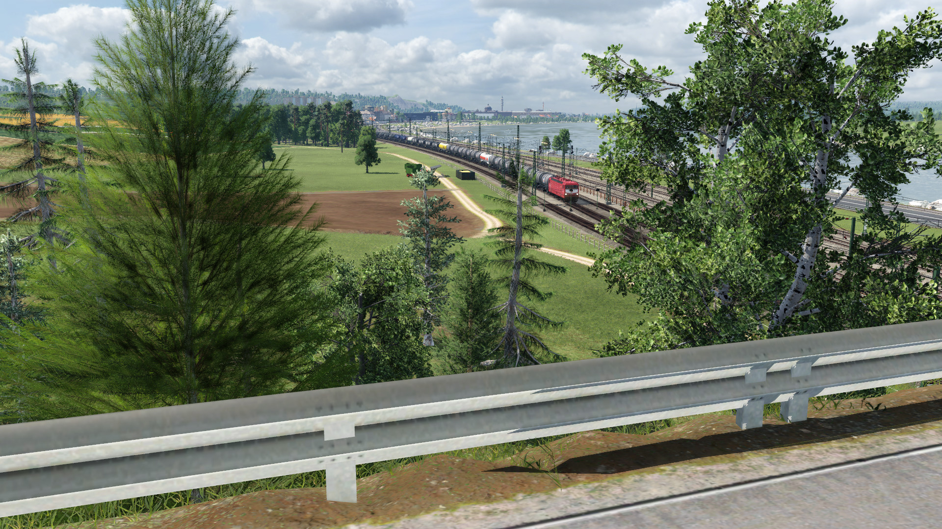 Ein bisschen Trainspotting an der Autobahnbrücke