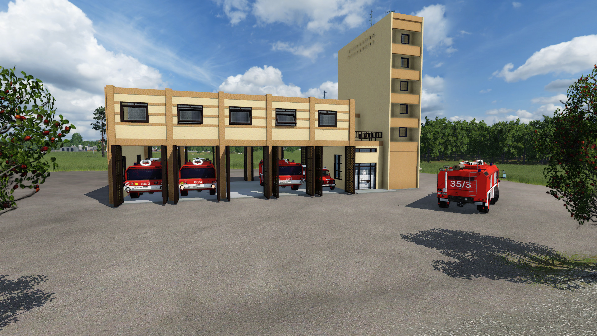 FAUN crashtender line-up German Airforce red