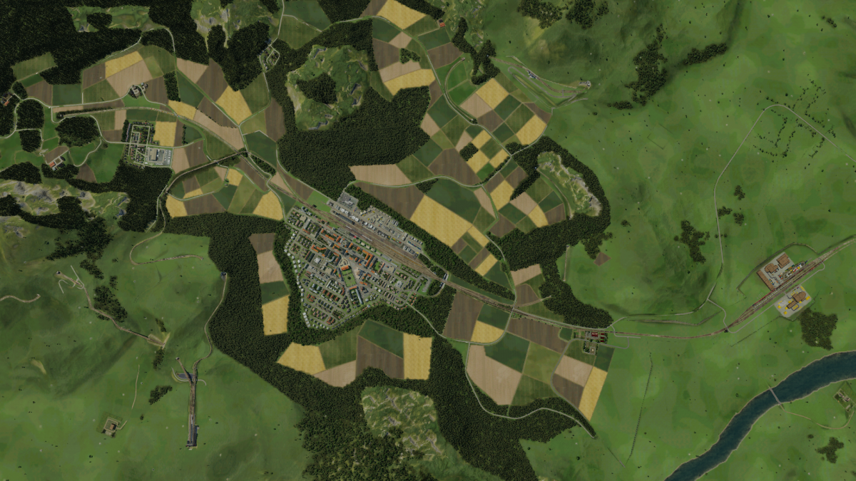 Luftbild vom bisher fertigen Bereich II