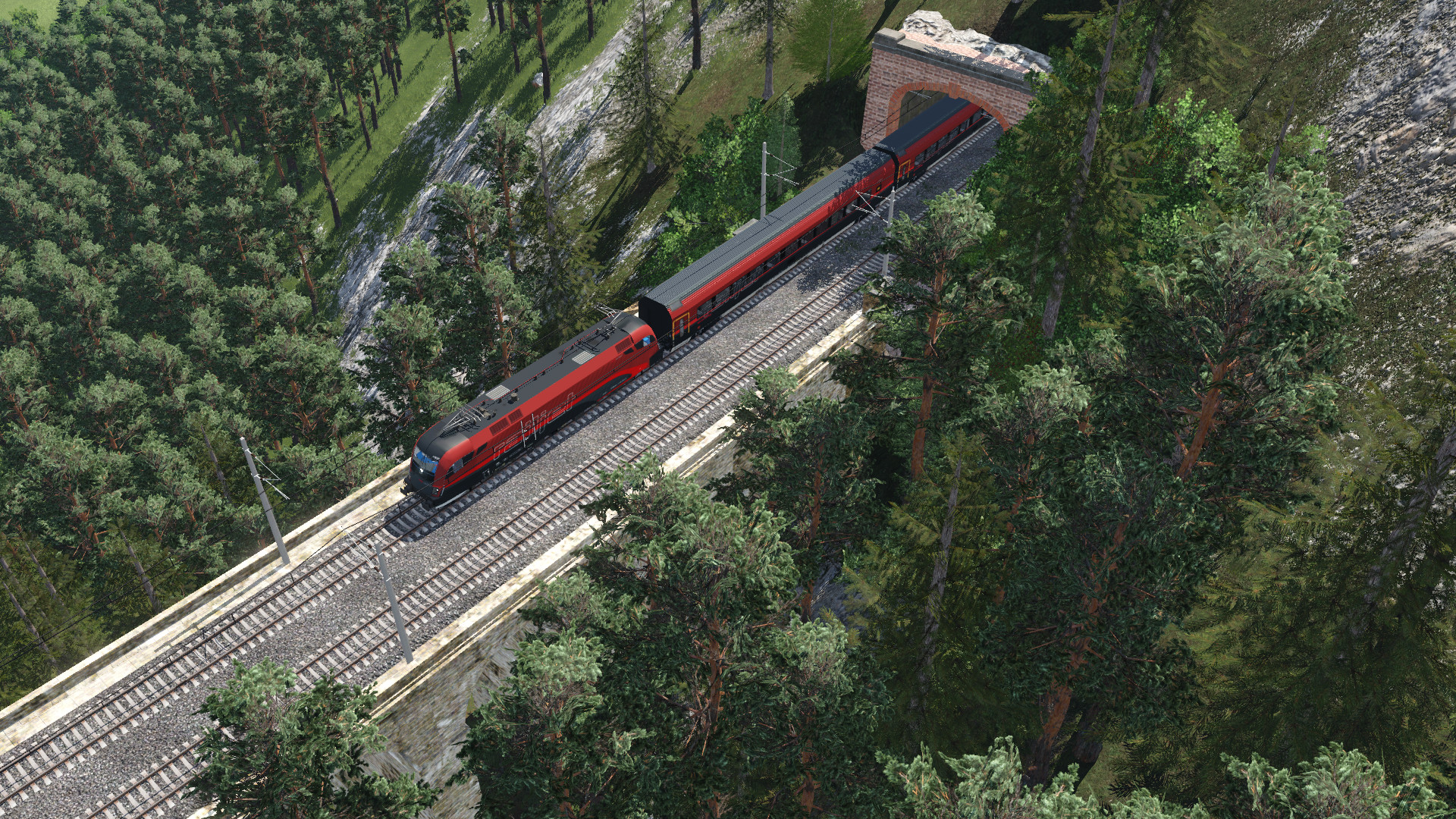 Ein Railjet am Weg Richtung Ramsau am Gutenstein