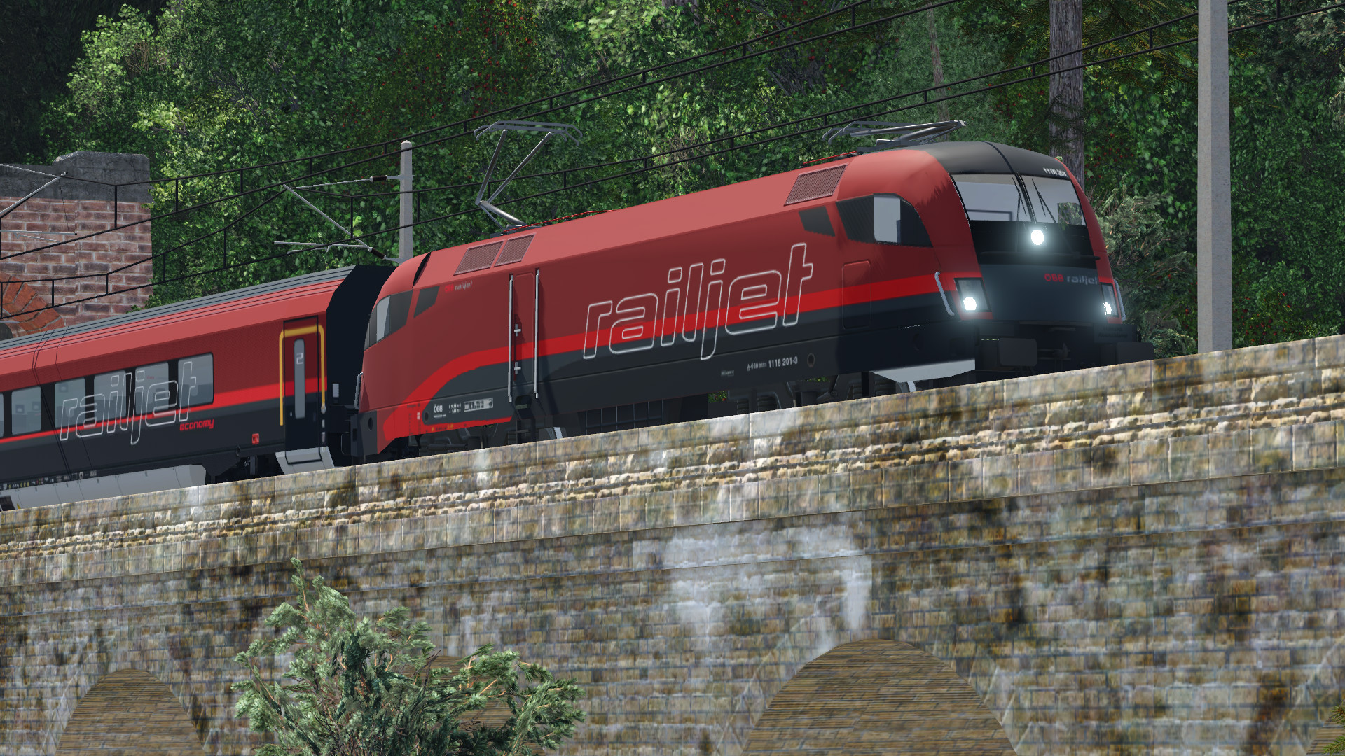 Railjet am Weg Richtung Ramsau am Gutenstein