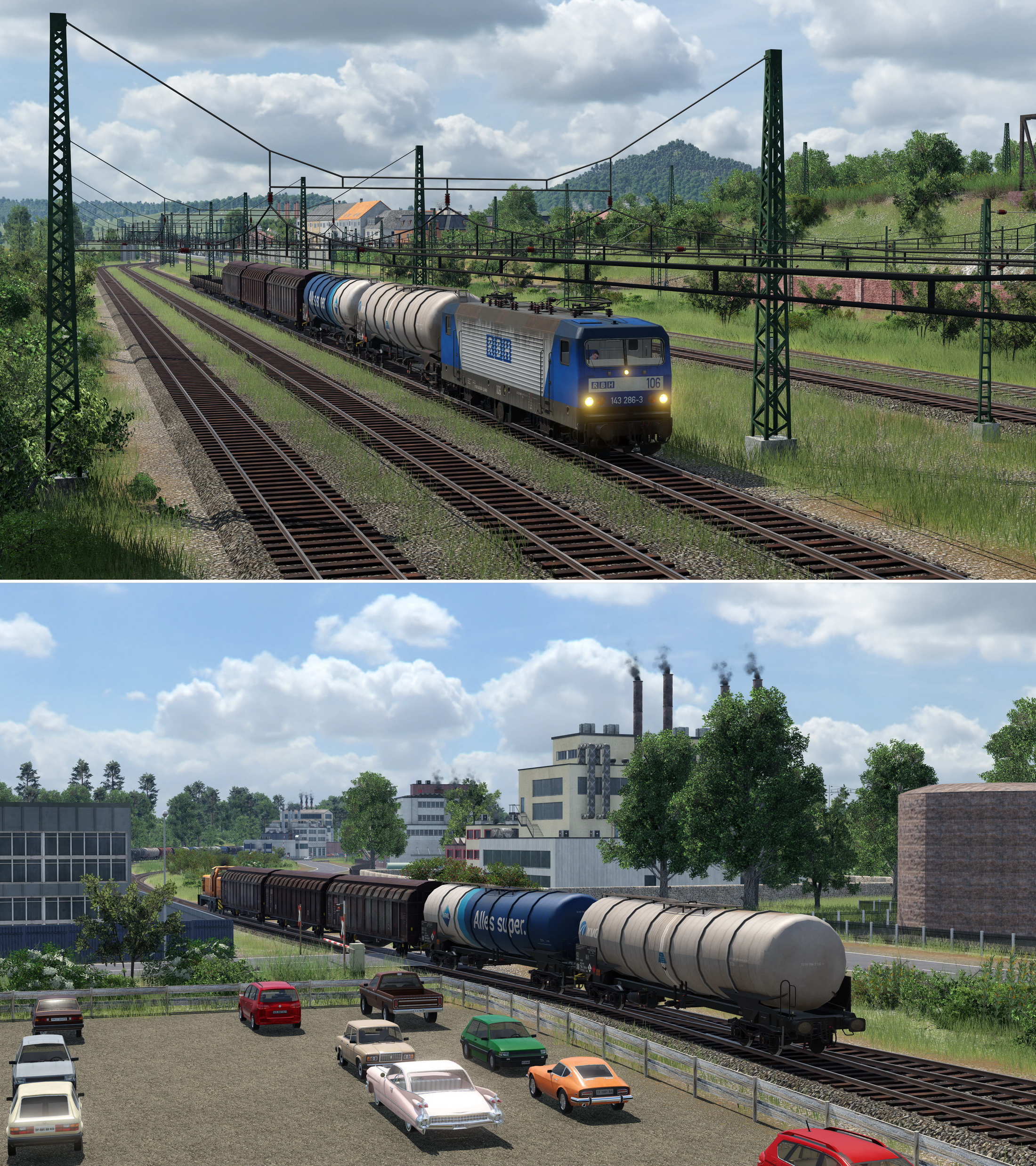 Wagenladungsverkehr in die Industrie