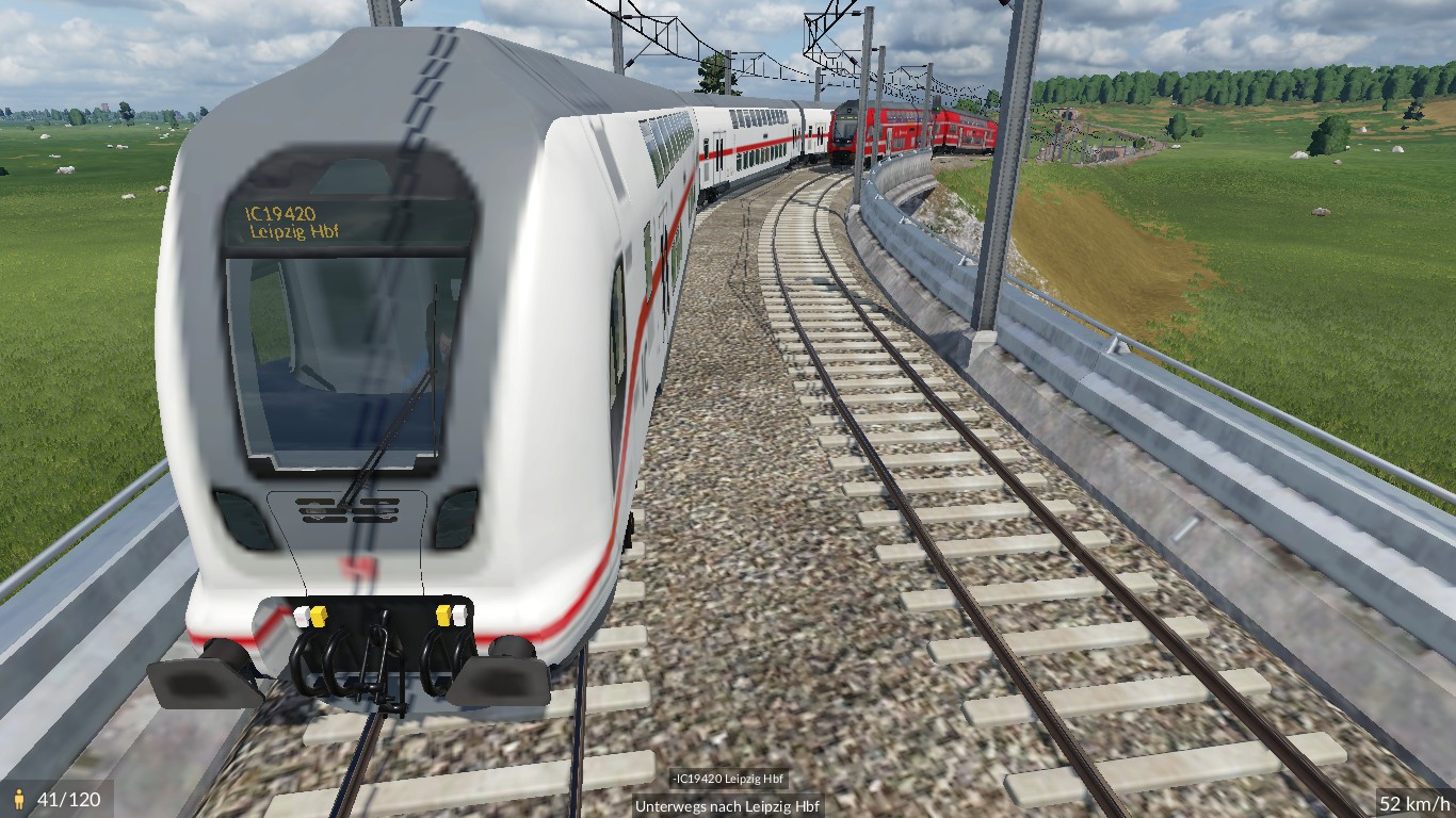 Fiktiver IC Trift auf RE50 Leipzig-Dresden