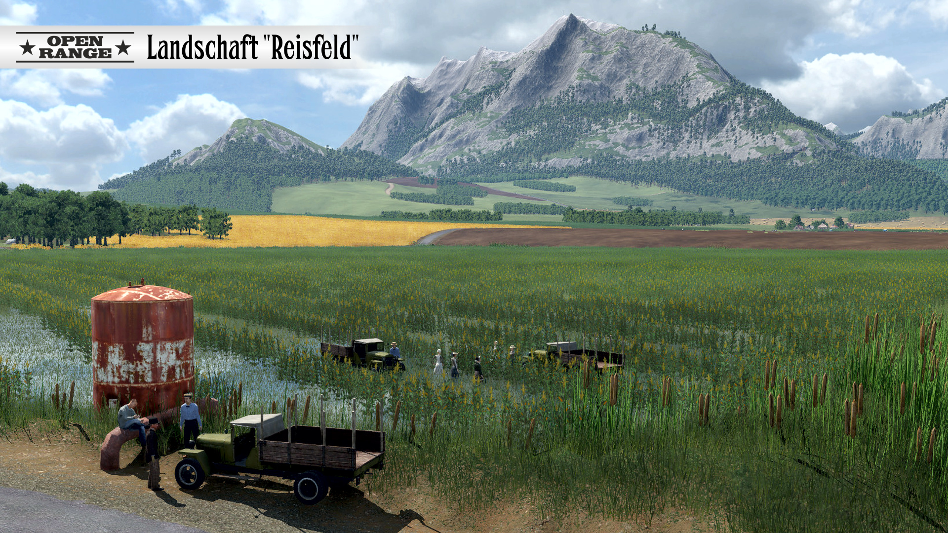 Landschaft Reisfeld