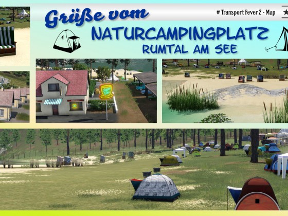 Postkarte Naturcampingplatz