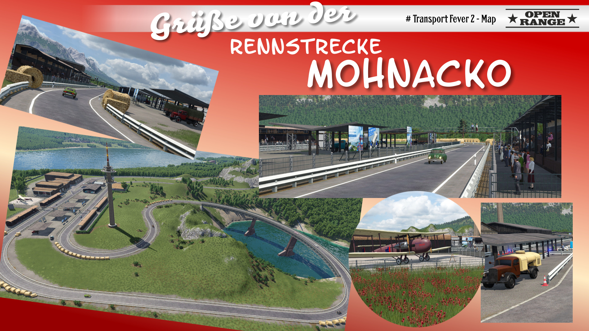 Postkarte Rennstrecke