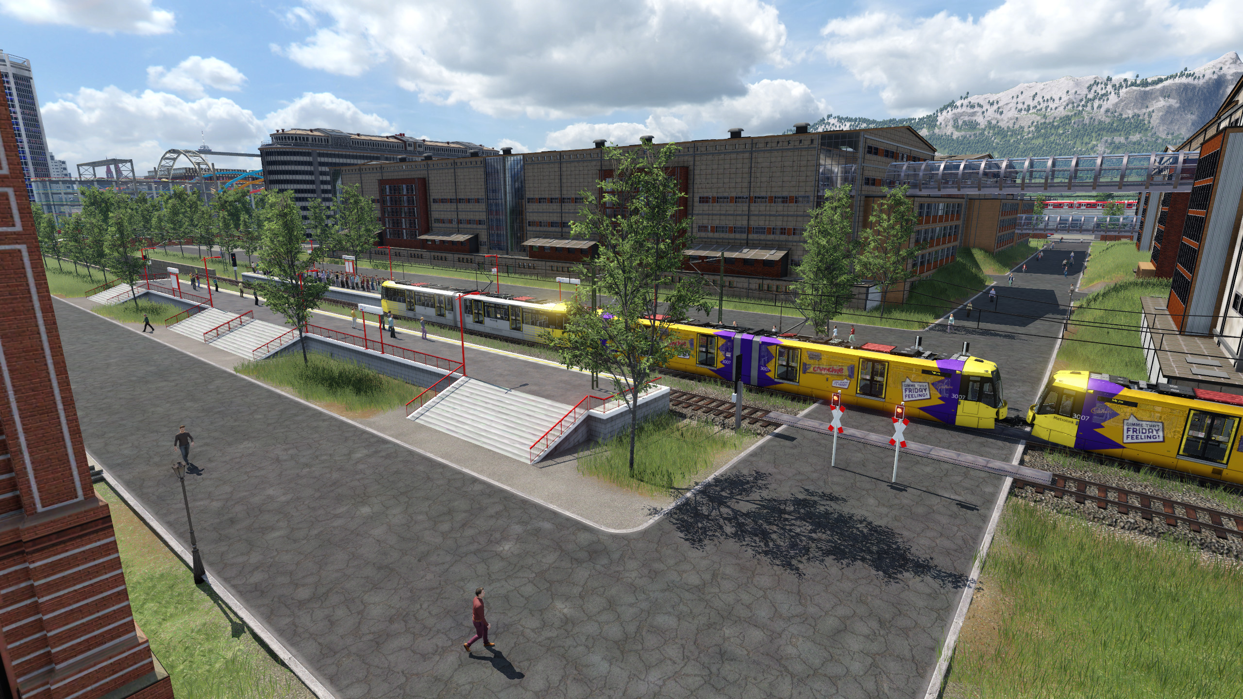 auf dem Messegelände mit der Stadtbahn Haltestelle Messe-West