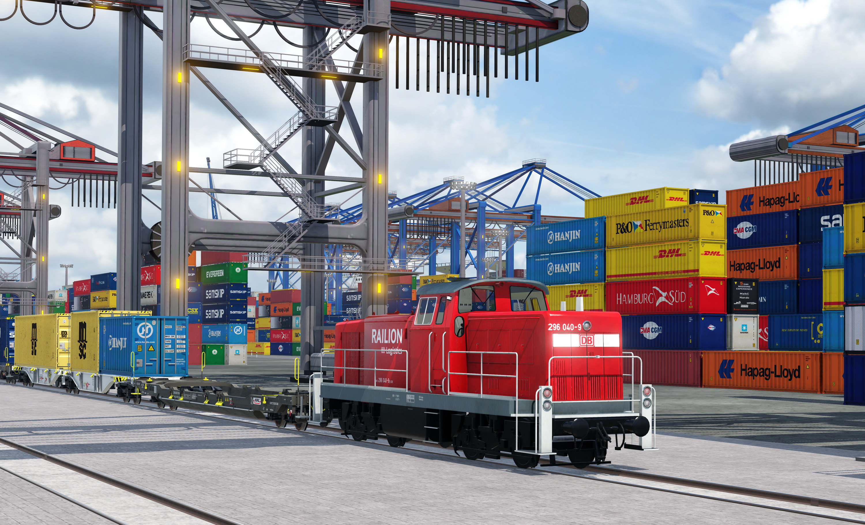 BR 296 leistet Verschubdienst im Containerhafen