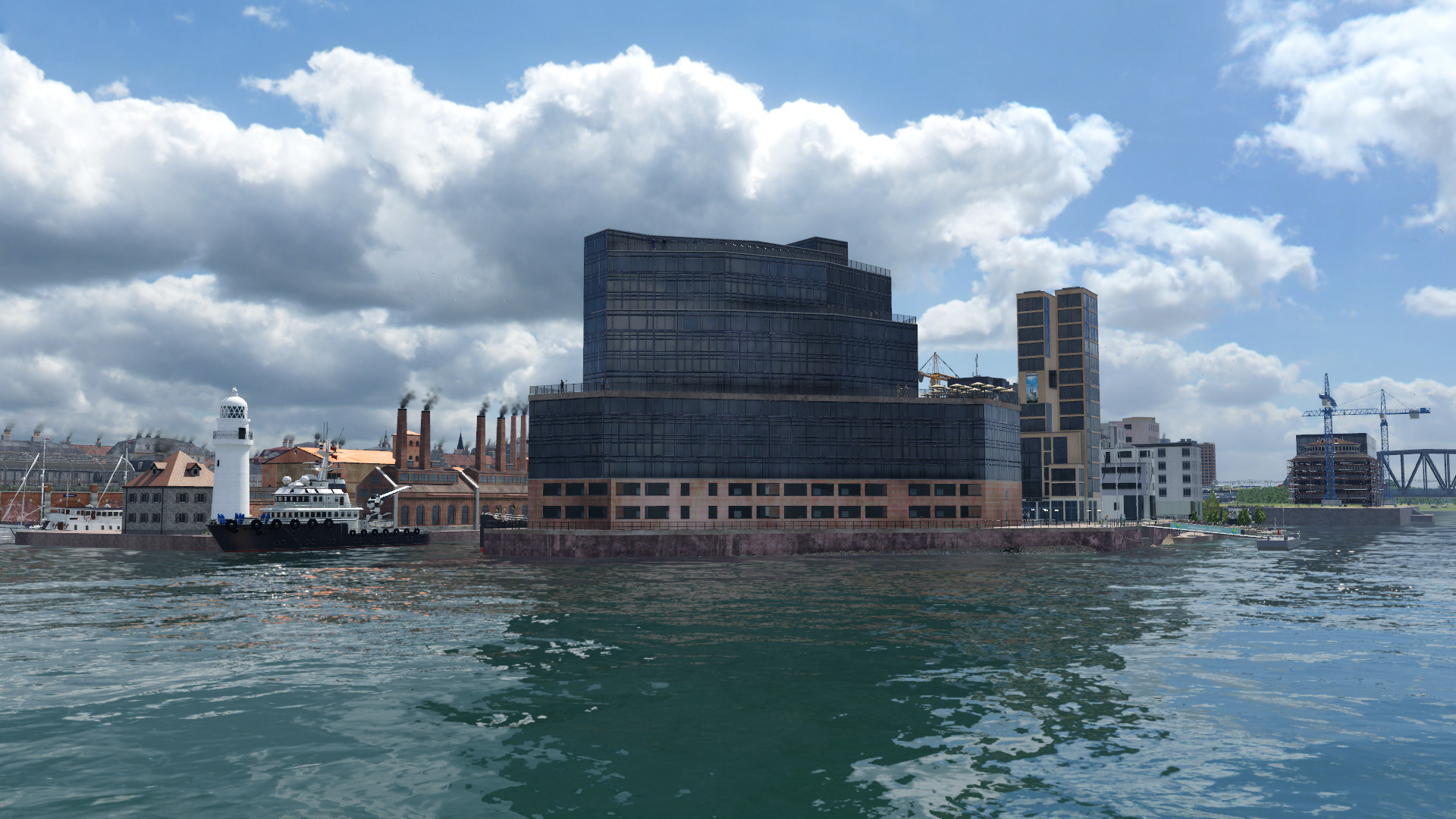 Maritime Philharmonie vom Wasser aus