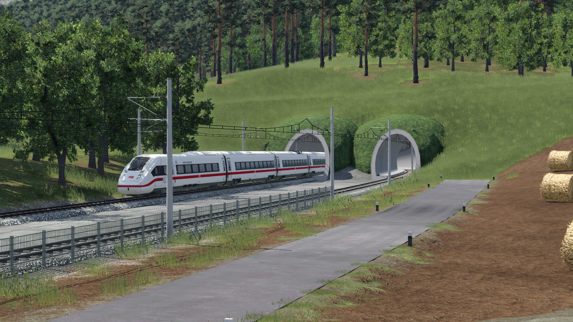ICE 4 bei der Tunnelausfahrt