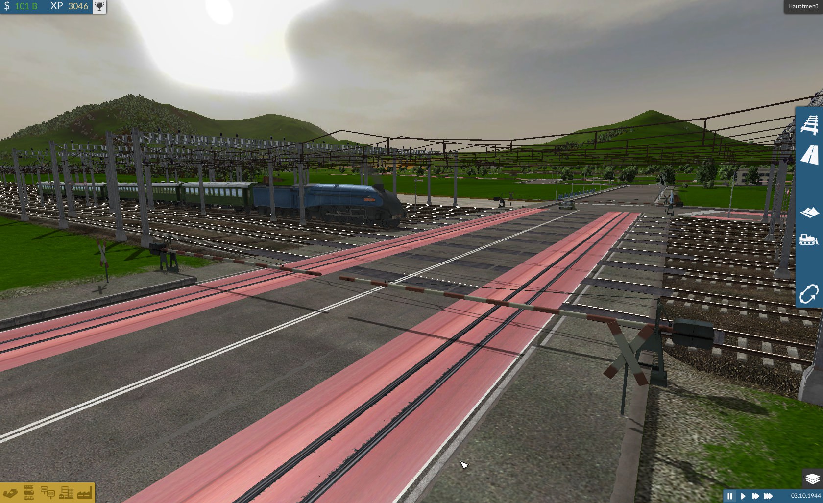 Bahnübergang hinter dem Hauptbahnhof mit mehr als 6 Linien