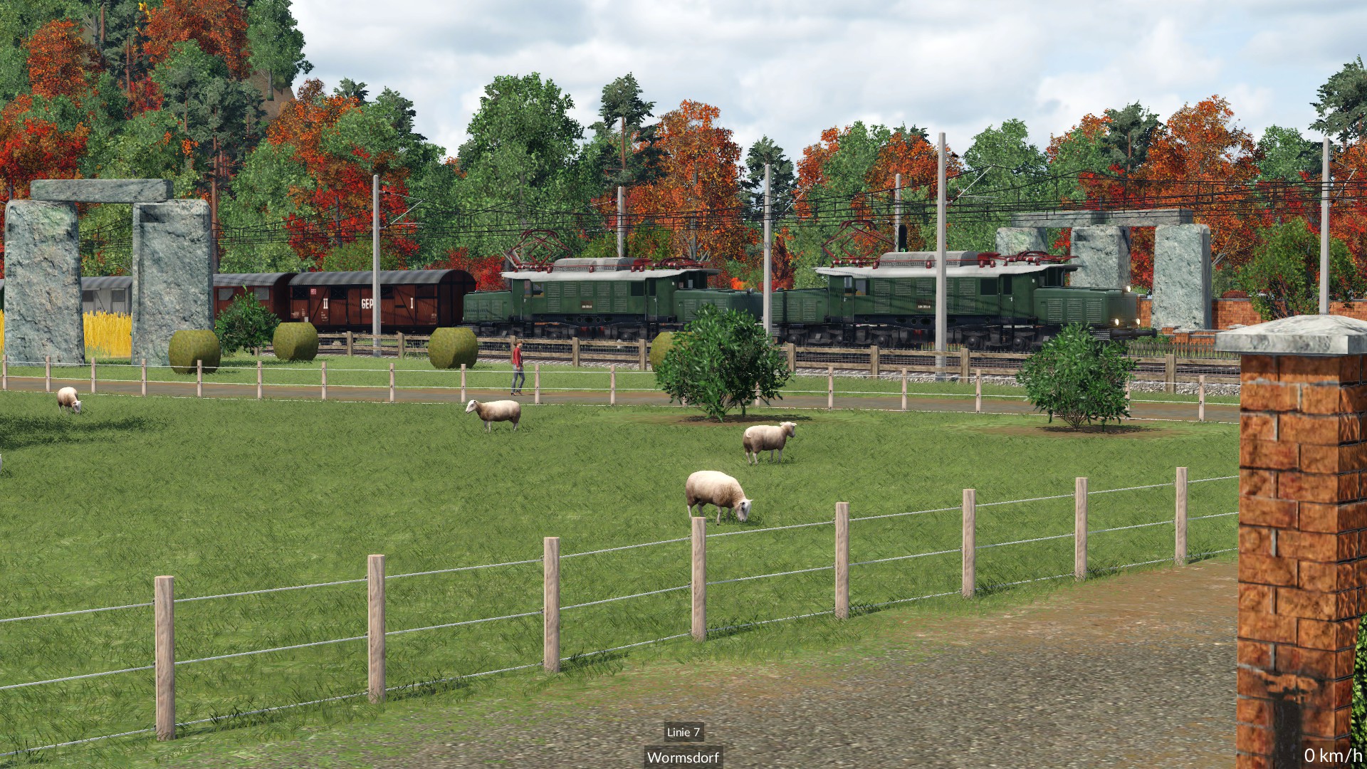 Fotogüterzug unterwegs mit 2 E 94