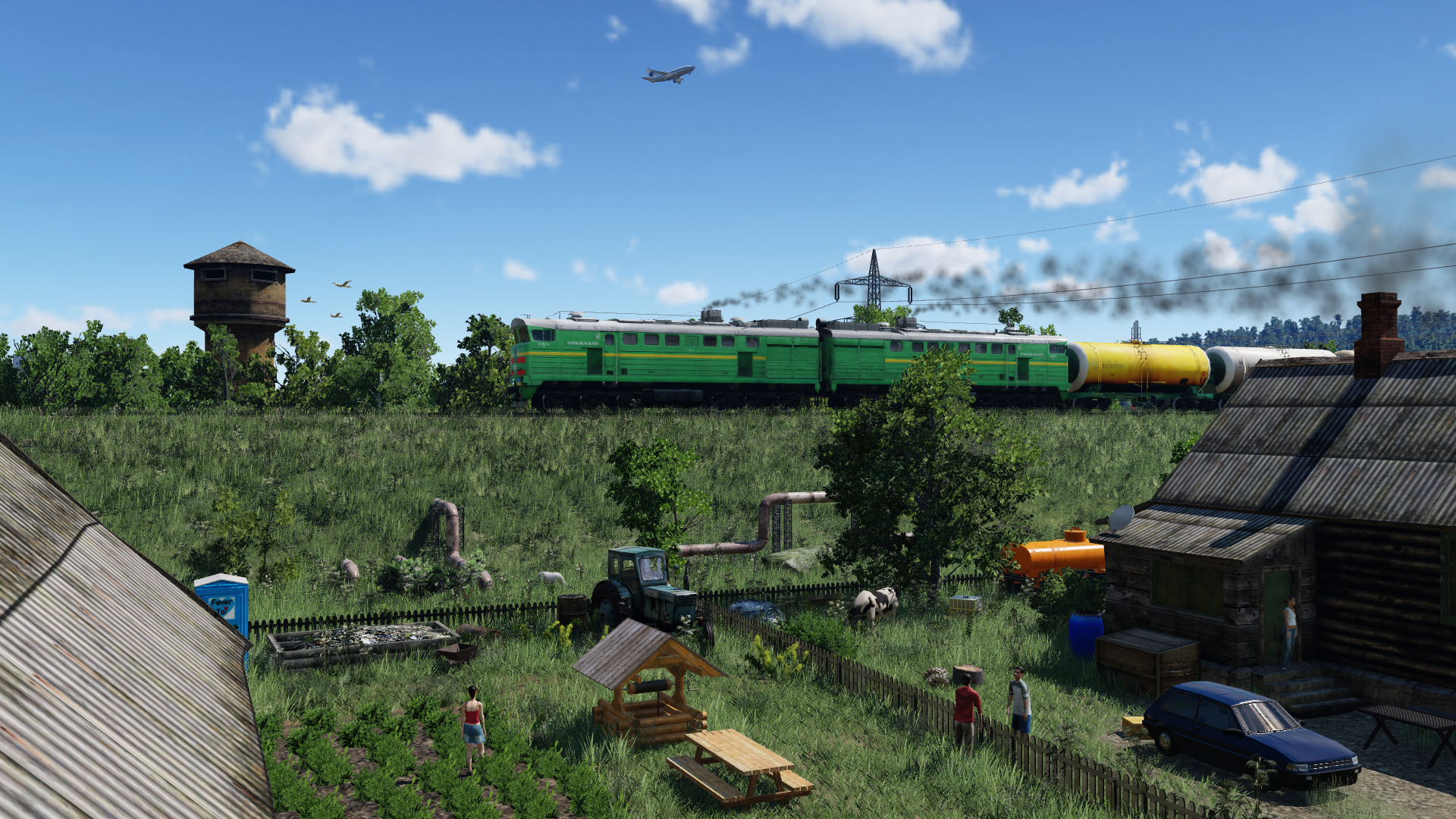 [TpF1] Cargo train in the countryside