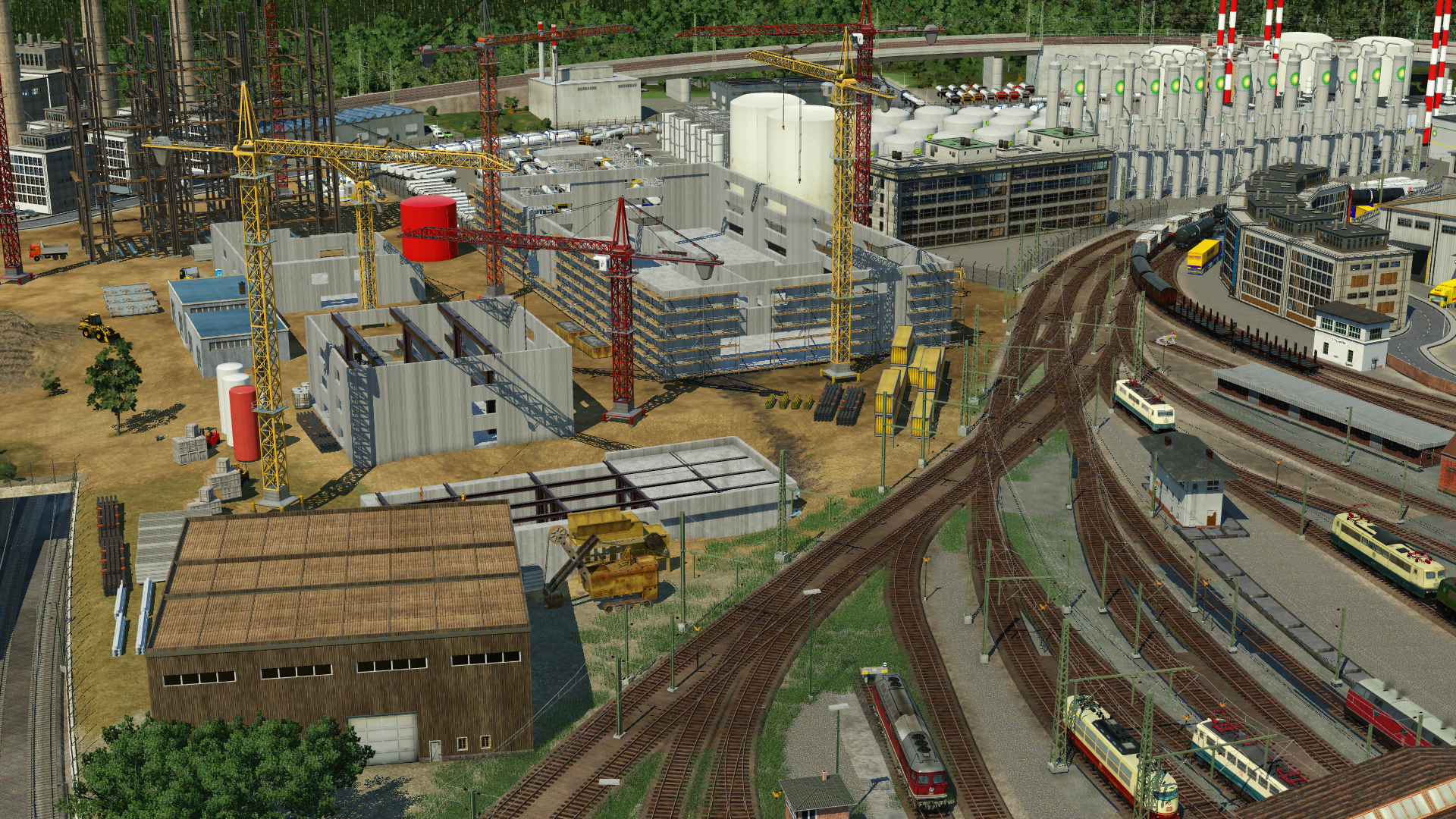 Großbaustelle mit Blick auf das Bw 3