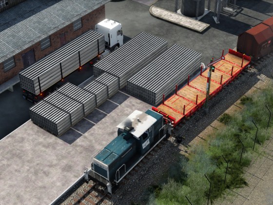 Transportverkehr am Stahlwerk