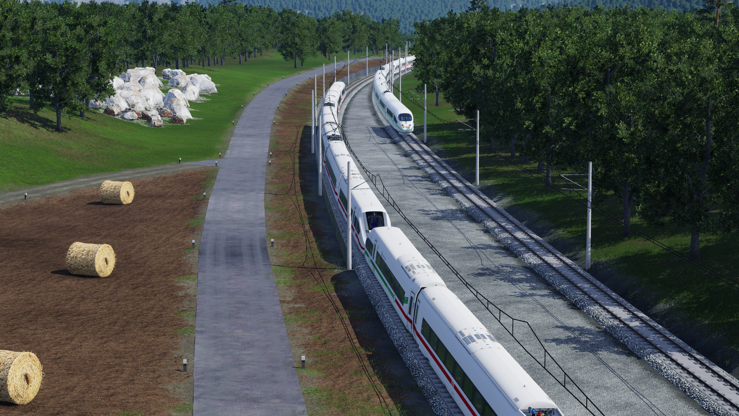Zugbegegnung kurz vor dem Tunnel - NEP Version