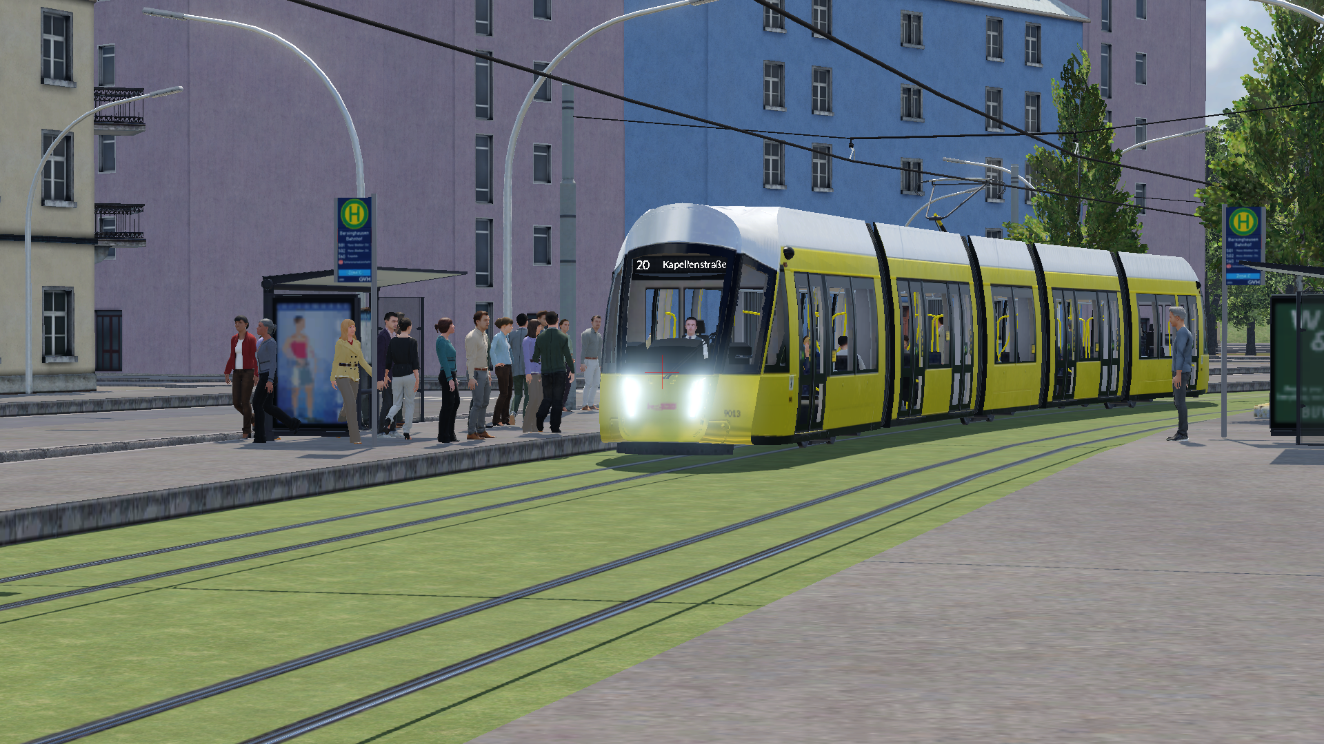 Straßenbahn aufm Weg ins Zentrum