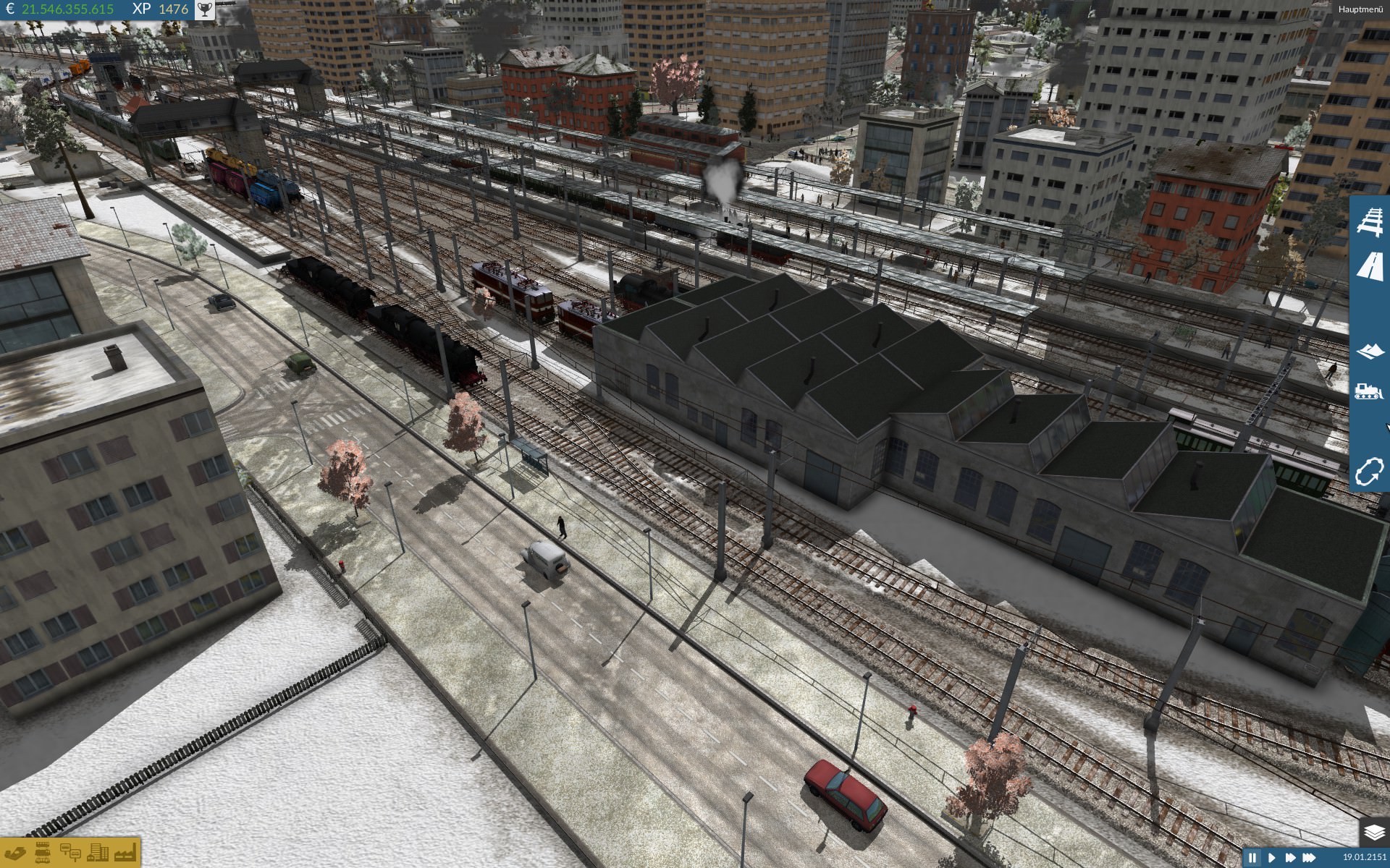 Bahnhof Pirow mit Güterbahnhof und BW