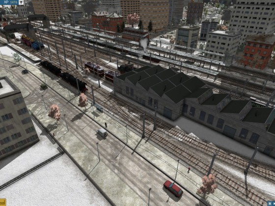 Bahnhof Pirow mit Güterbahnhof und BW