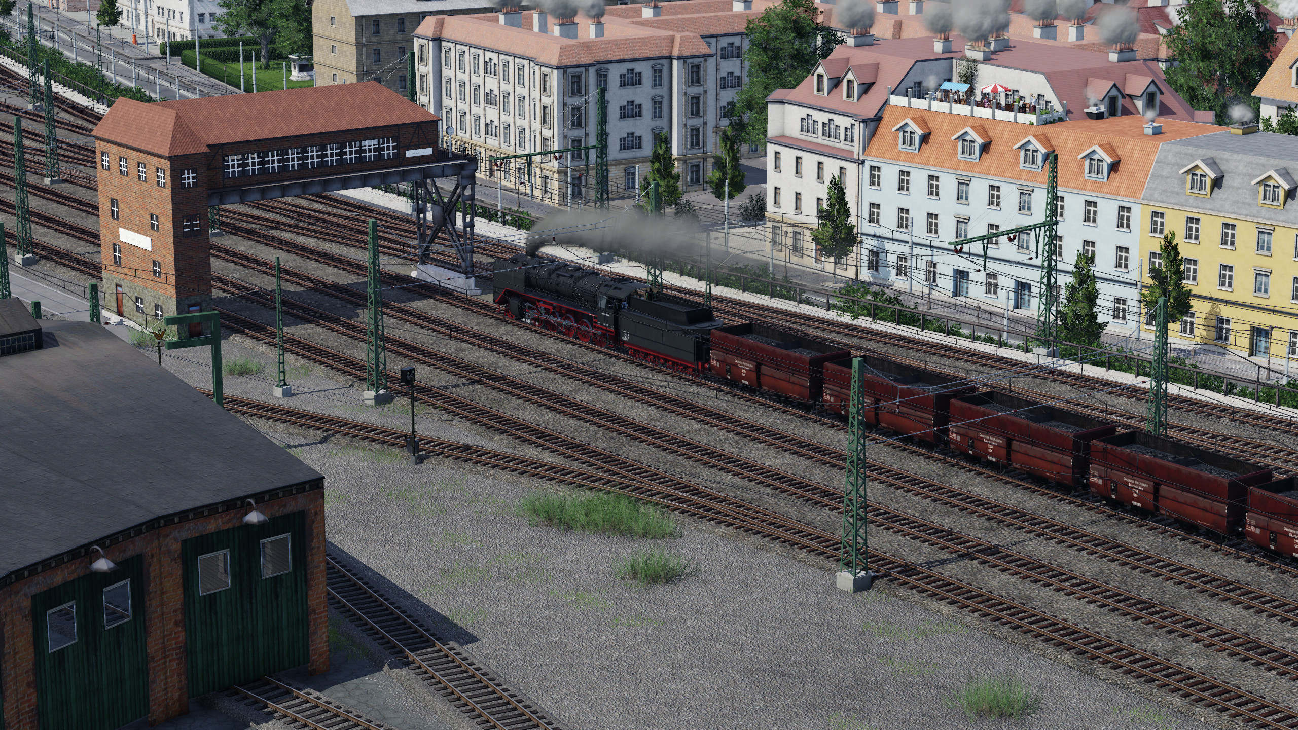 BR 44 bei der Einfahrt in Neustadt