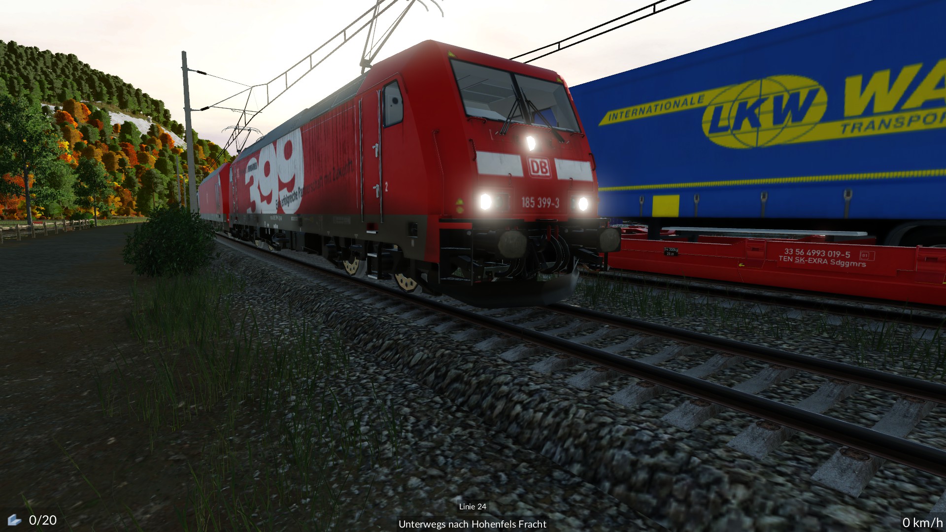 BR 185 im Abendlicht