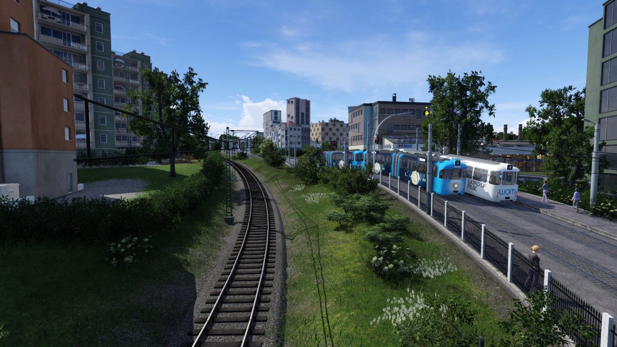 Verbindungsgleis und Weg ins Zentrum / Interchange track and way to the town centre