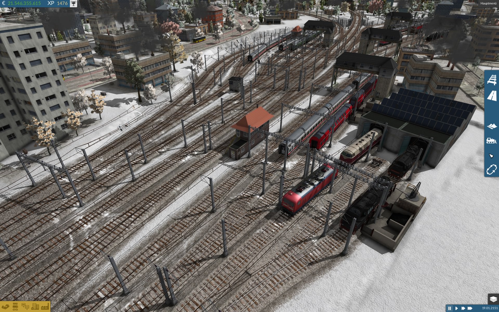Blick auf linkes Bahnhofsvorfeld