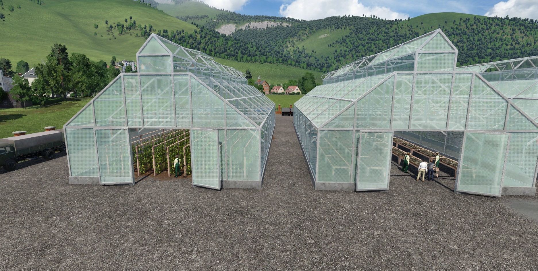In the green house on the right, Jack and Diane talk to Ziller's botany experts about planning a flower display at there home.