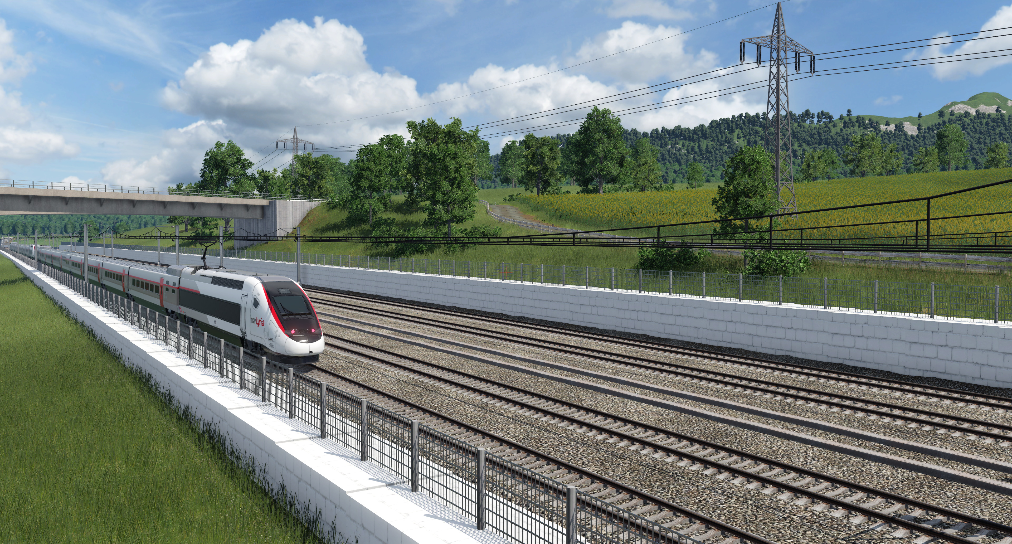 Swiss scenery: TGV Lyria
