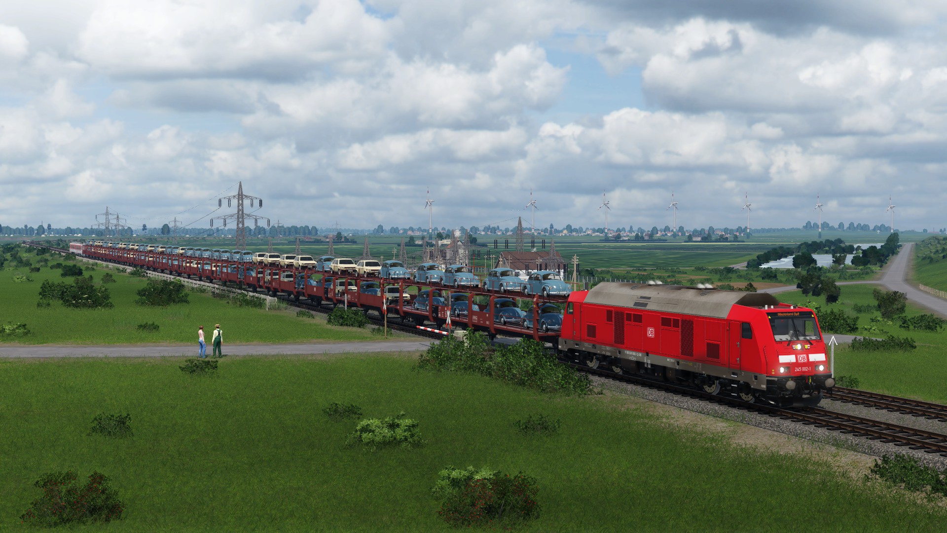 BR 245 002 mit Autozug-Sylt + Sylt-shuttle-plus