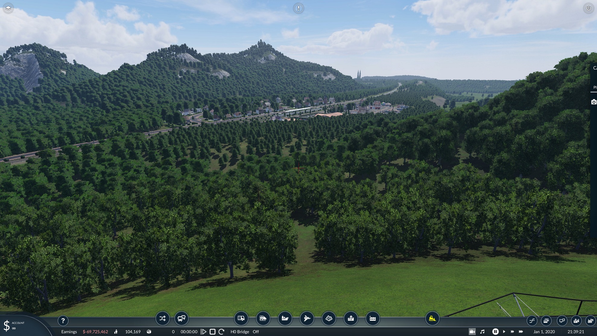 Ein Dorf zwischen Bergen