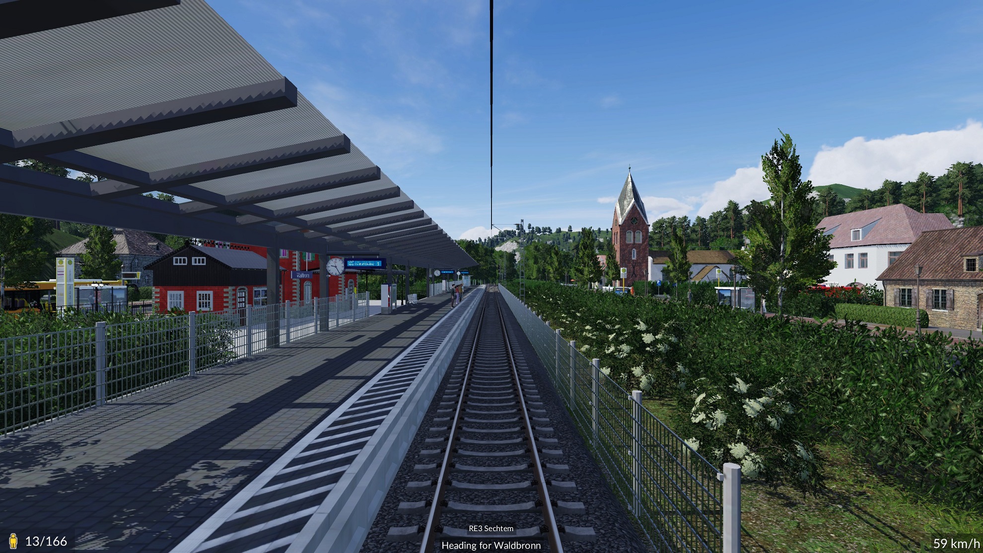 Dorf Bahnhof auf einem Berg